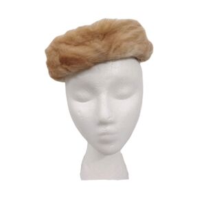 WOMEN'S VINTAGE 50'S LORA MINK PILL BOX HAT